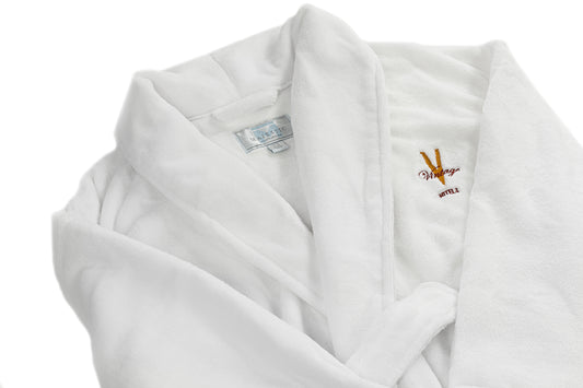 Vintage Hotel Fleece Bathrobe