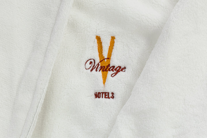 Vintage Hotel Fleece Bathrobe Logo
